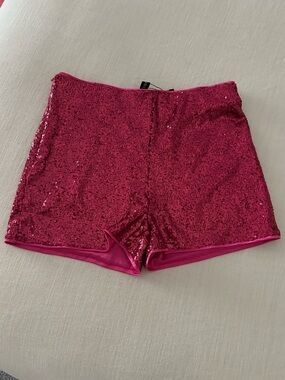 Pink Sequin Shorts